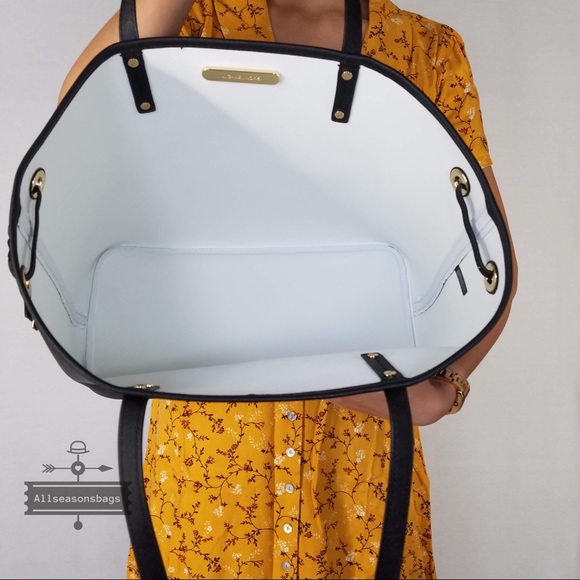 NWT Michael Kors Drawstring Reversible Tote Black - Picture 5 of 8